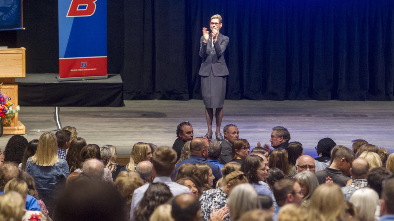 New Boise State president addresses diversity and reaches out to rural Idaho