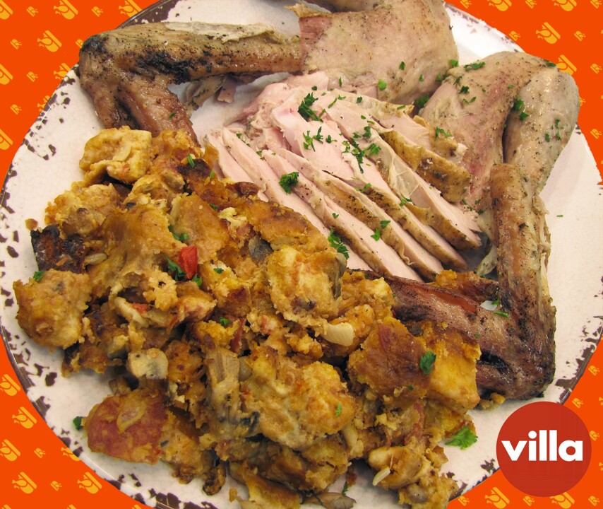 How to make Thanksgiving stuffing out of pizza