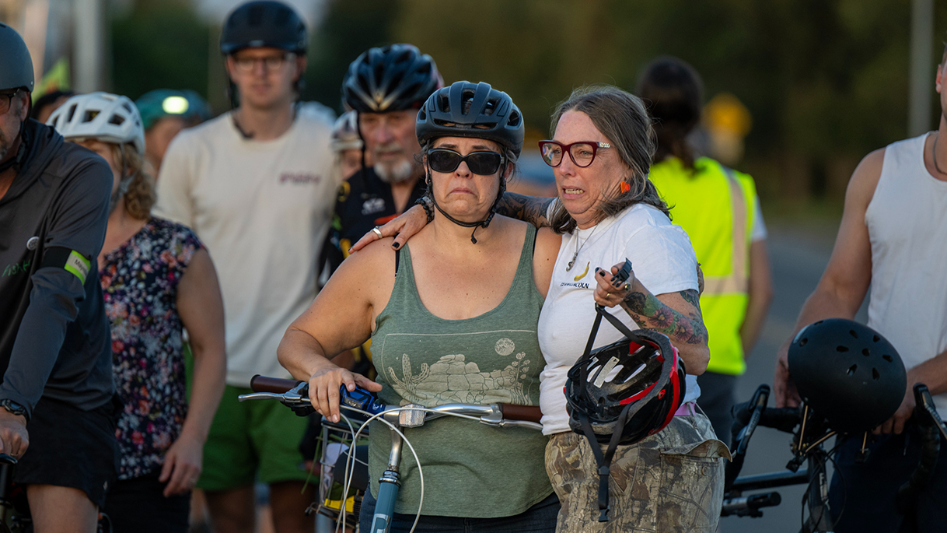 See cyclists ride to remember cyclists killed. ‘The roads aren't safe’