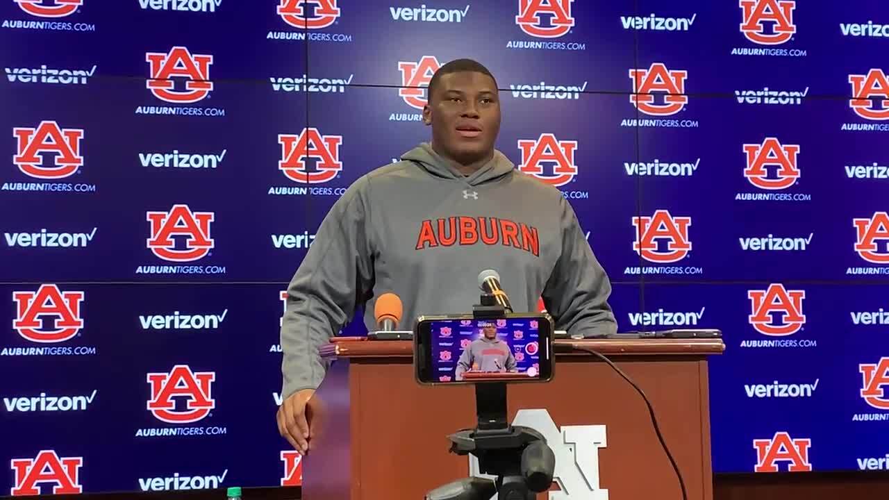 Auburn defensive tackle Derrick Brown remembers watching the 2013 Georgia-Auburn game