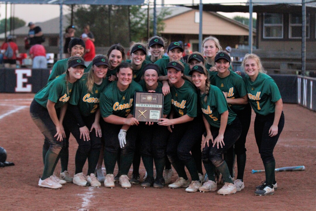 Carroll softball flashes power in run-rule regional title over rival
