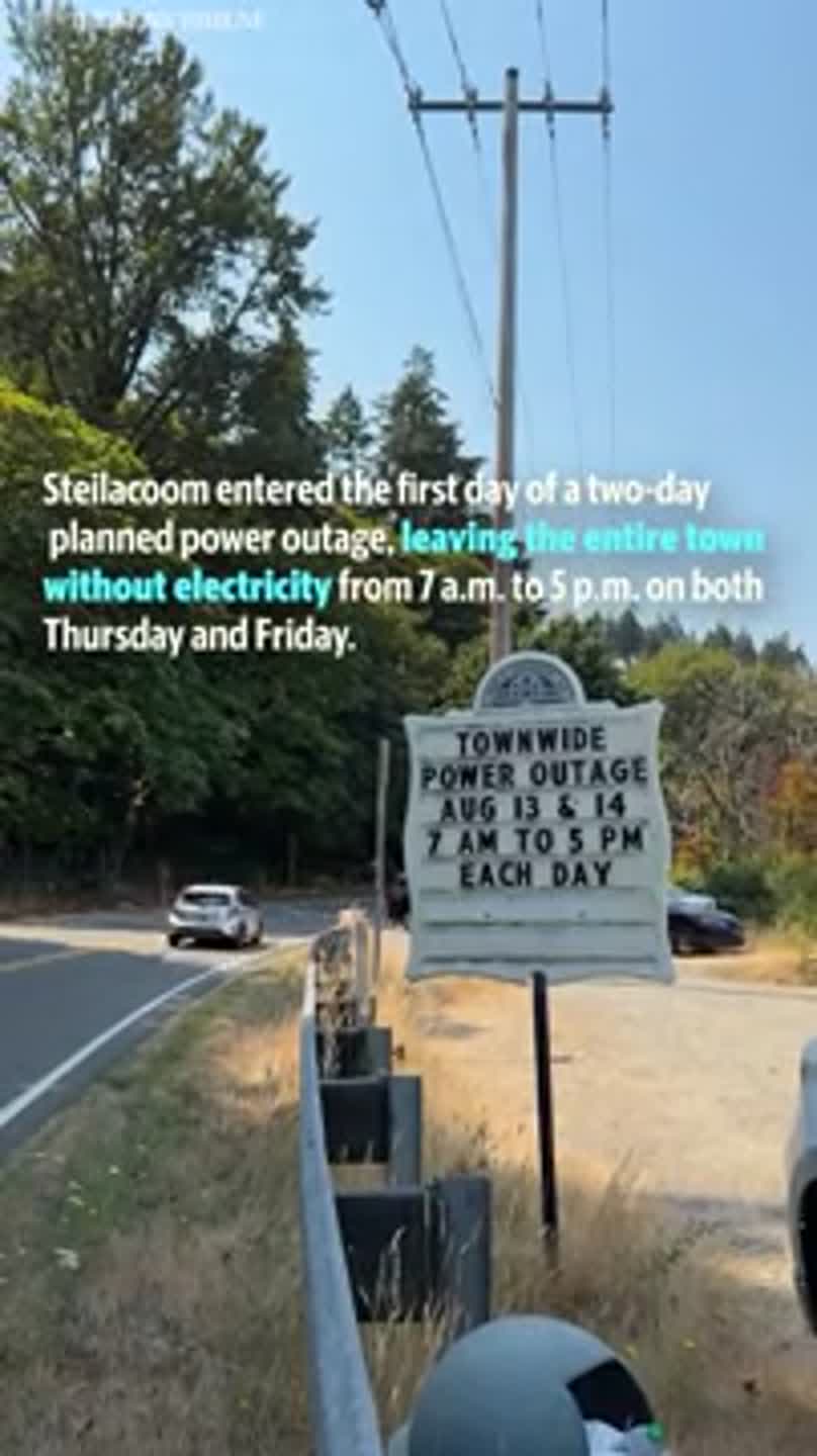 Steilacoom plunges into darkness for 2-day planned power outage
