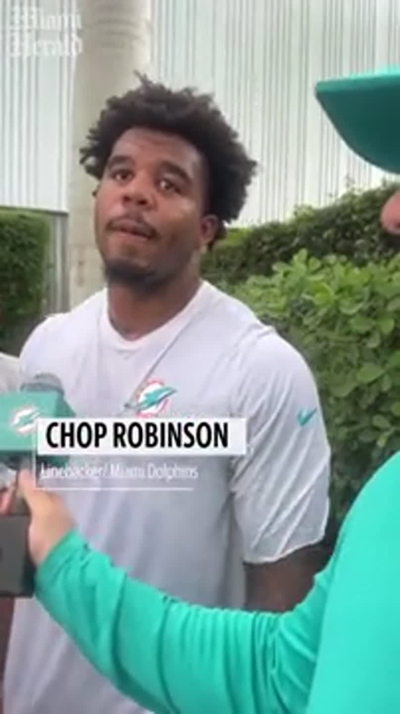 Dolphins' Chop Robinson on how weight gain will impact his play