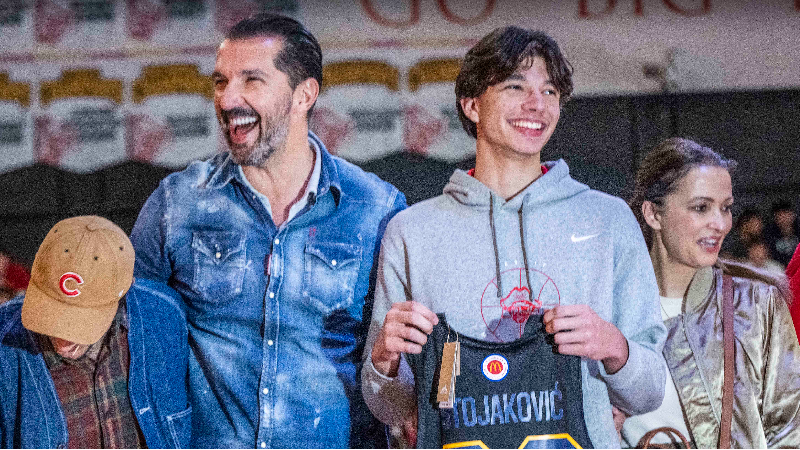 See Jesuit's Andrej Stojakovic receive basketball honor in school pep rally