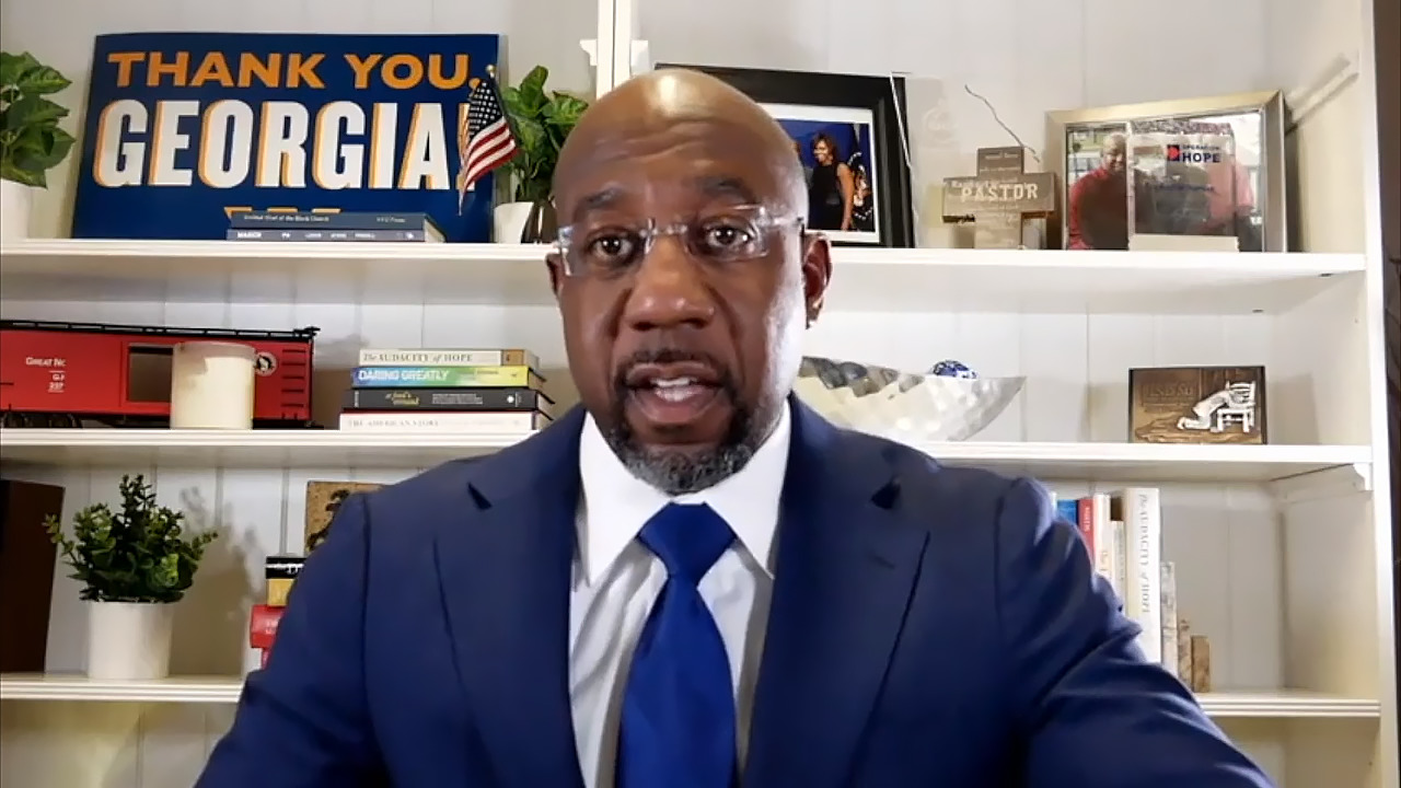 Democrat Raphael Warnock’s victory speech in Georgia’s US Senate race