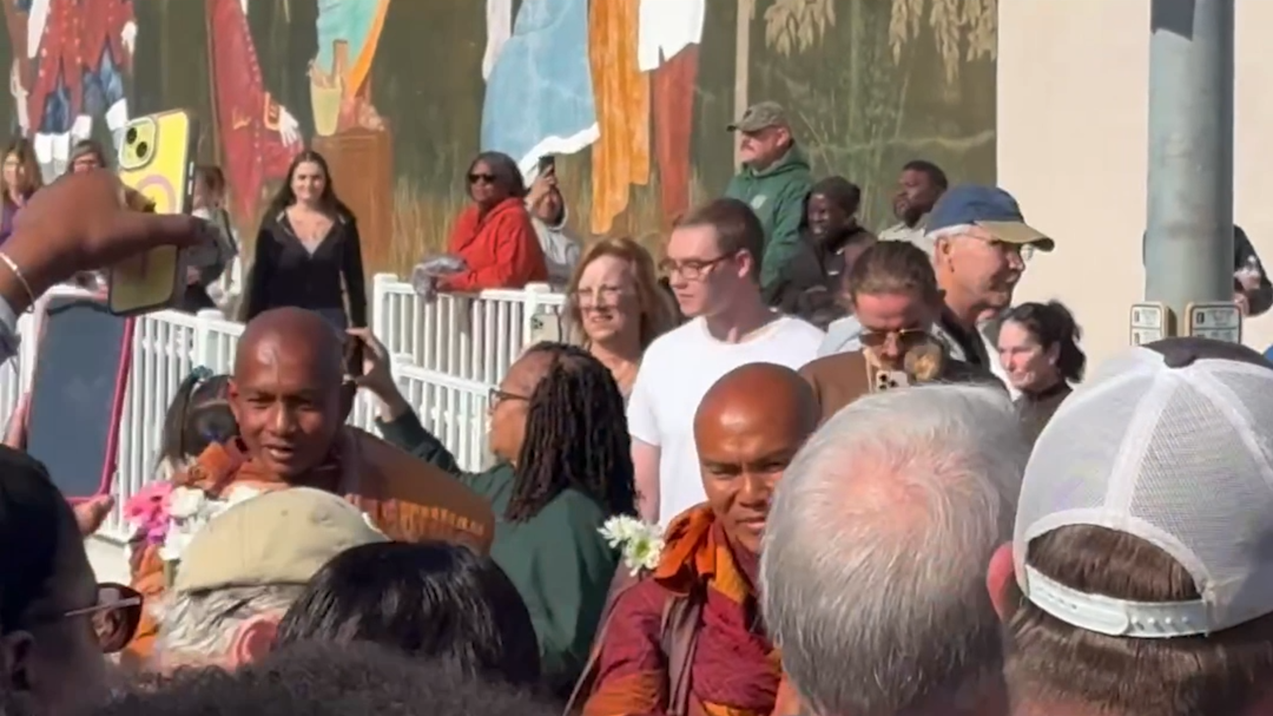Monks speak at Walk for Peace stop in South Carolina