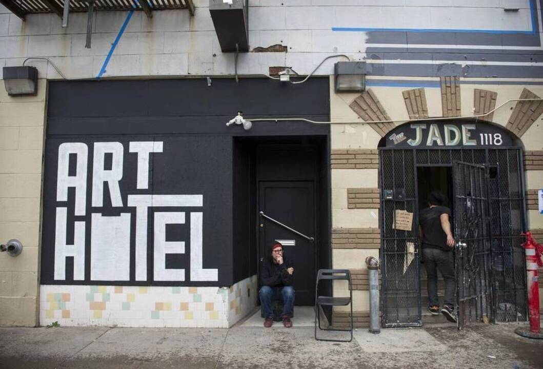 Sacramento Art Hotel installation transforms doomed building into showcase for artists