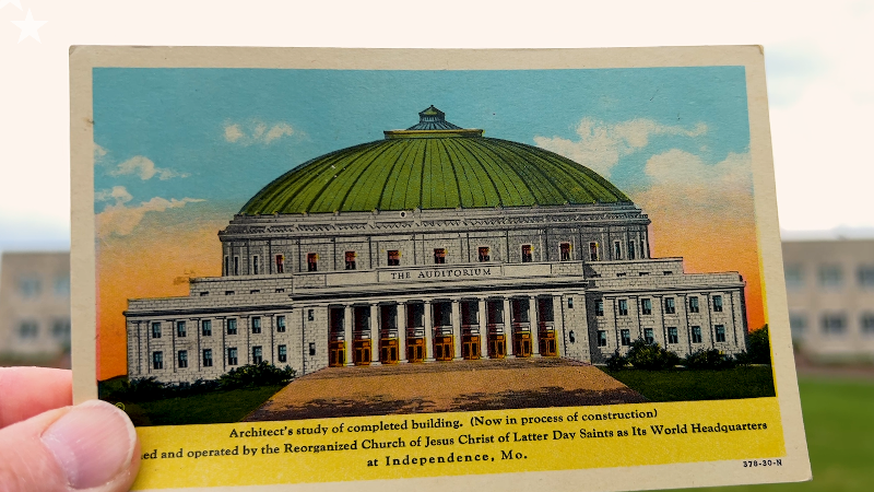 Vintage postcard shows Community of Christ Auditorium | Kansas City Star