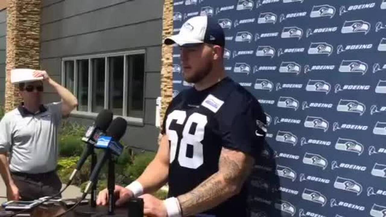 VIDEO: Justin Britt says he loves his move to Seahawks center