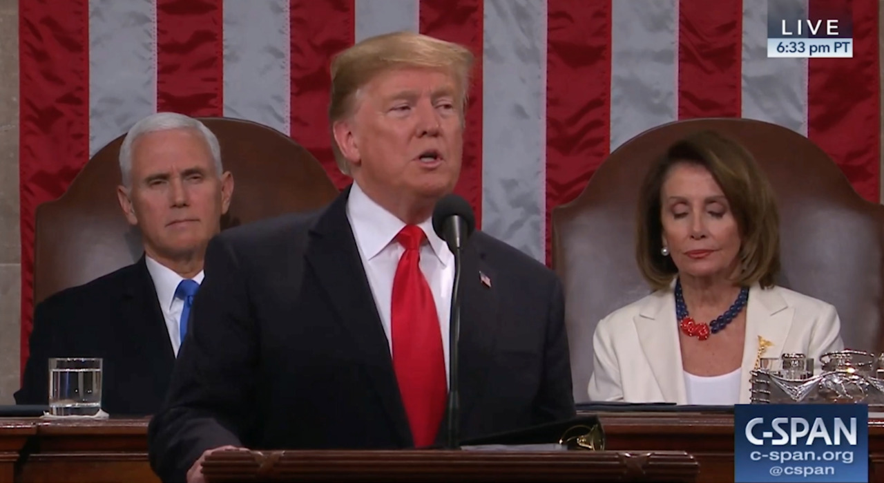 Trump pushes for border wall in State of the Union address