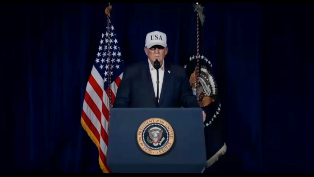 President Trump announces attacks on Iran and calls for overthrow of government