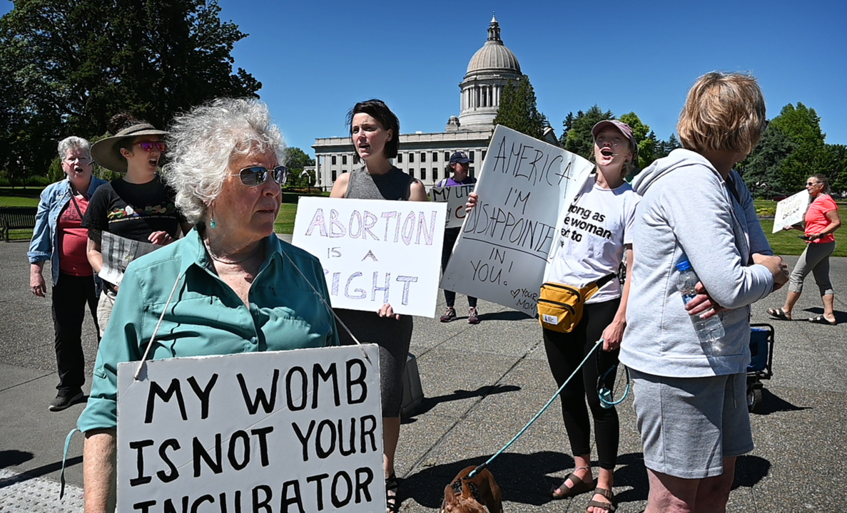 Supreme Court overturning Roe draws protests in Olympia