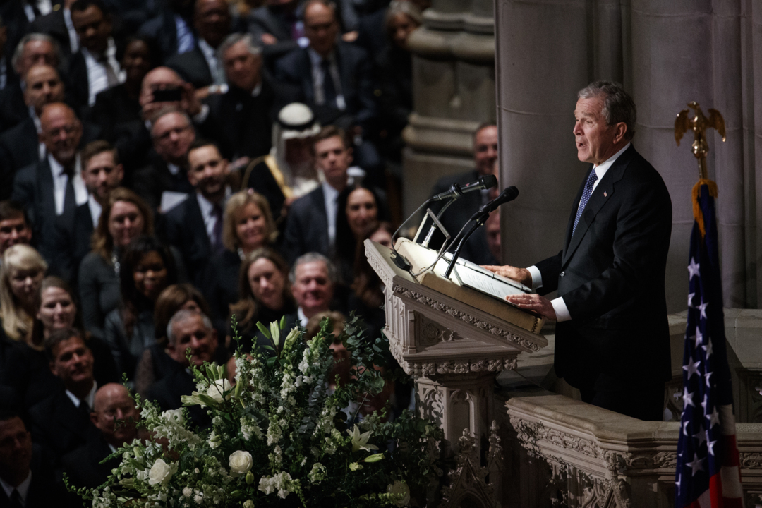 George W Bush celebrates father’s life with praise, humor in eulogy