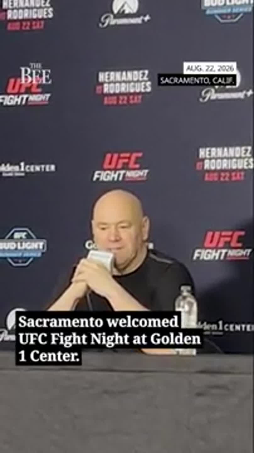 Listen to Dana White and Fluffy Hernandez speak after UFC fight in Sacramento