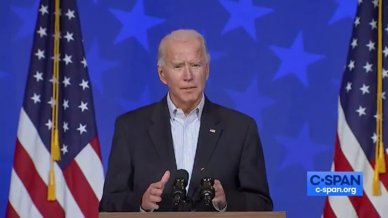 Joe Biden urges calm in address: ‘each ballot must be counted...that’s how it should be’