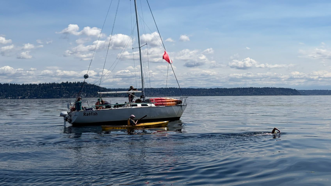 No wetsuit? No problem. Local woman becomes 1st to swim around Vashon Island