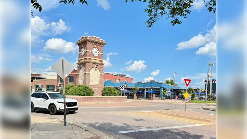 An aerial look at Wichita's Delano business district
