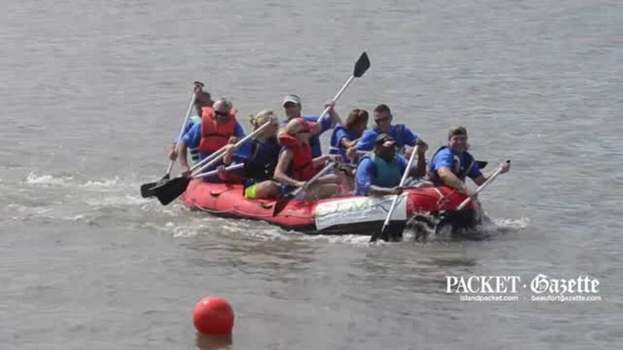 Rafts race at Beaufort Water Festival