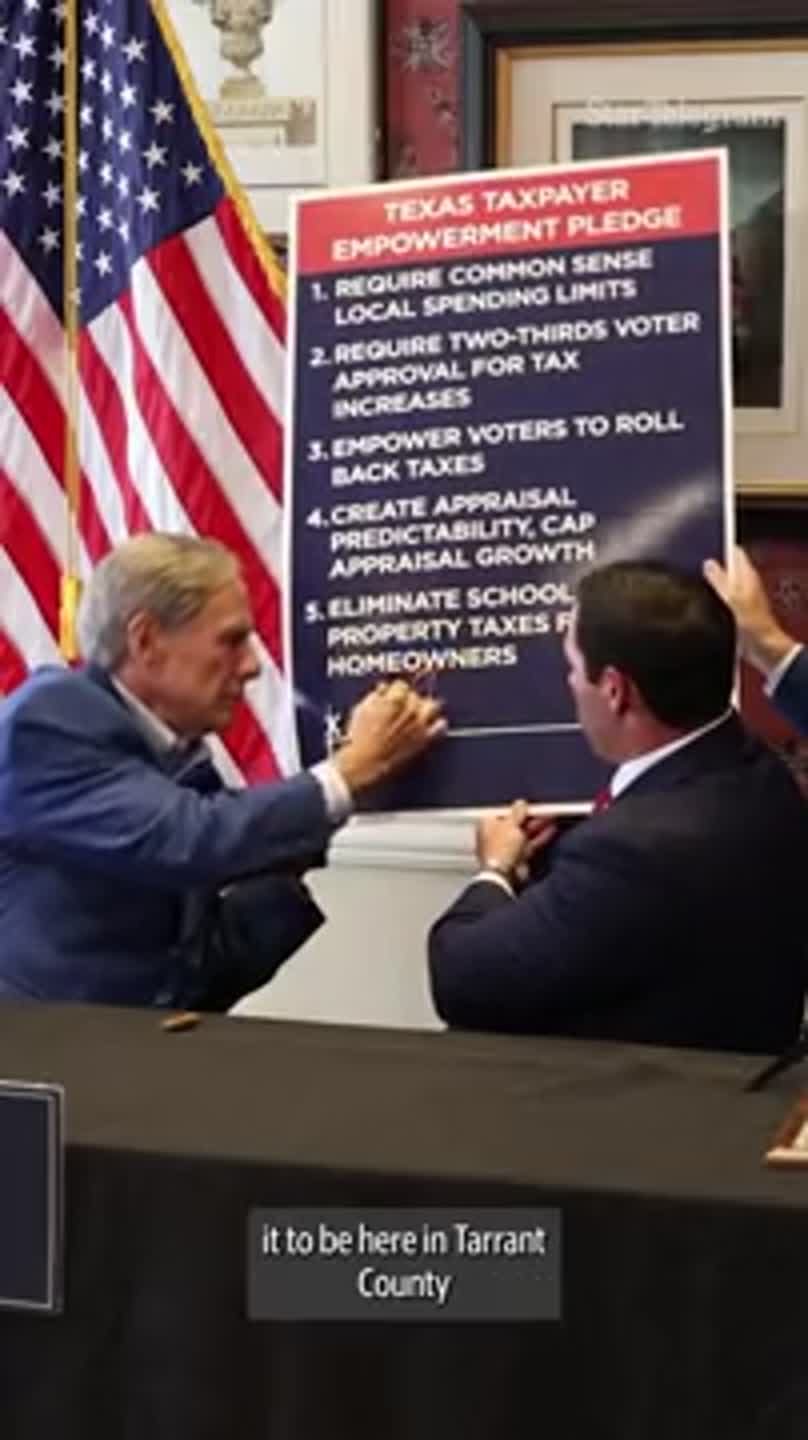 Governor Abbott visits Tarrant County to talk property tax relief
