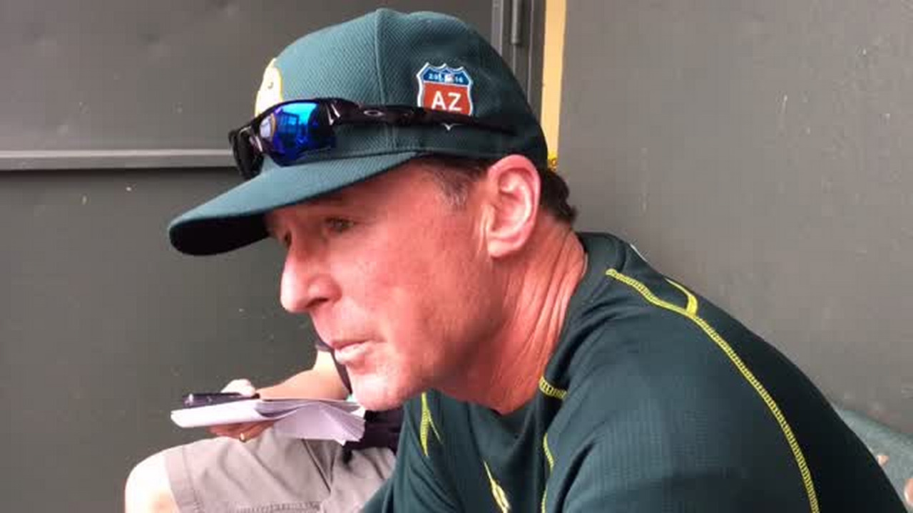 A's manager Bob Melvin after Saturday's game