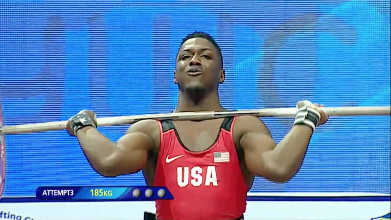 Watch CJ attempt clean & jerk of 185kg (that’s more than 400 pounds)