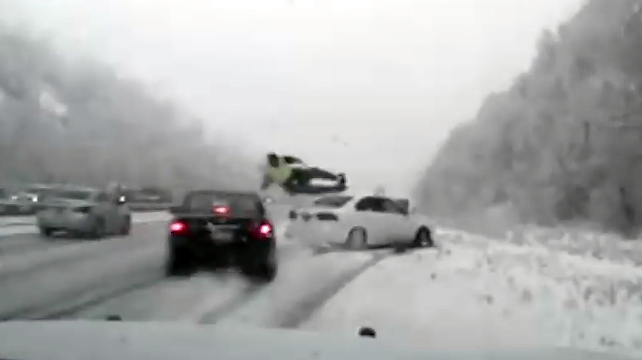 Dramatic video shows Utah trooper being hit by a car while helping motorist