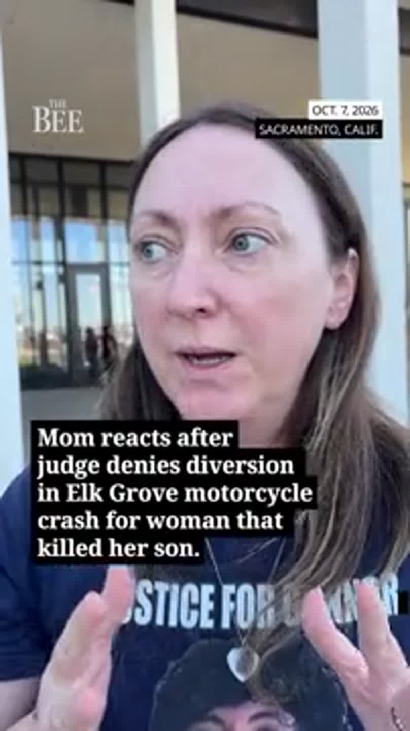 Watch as mother of Elk Grove crash victim speaks after judge denies diversion