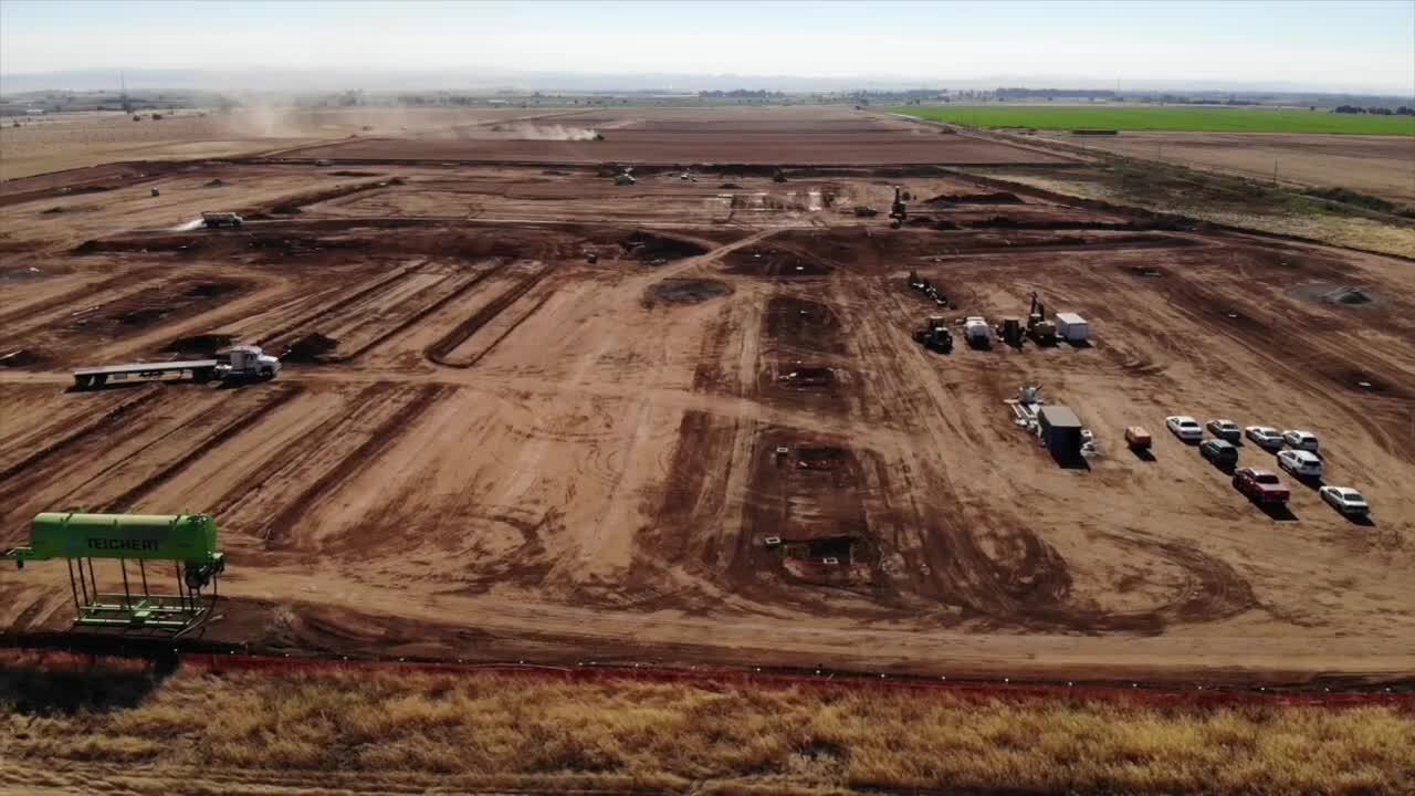 See drone footage of Hard Rock casino site near Marysville