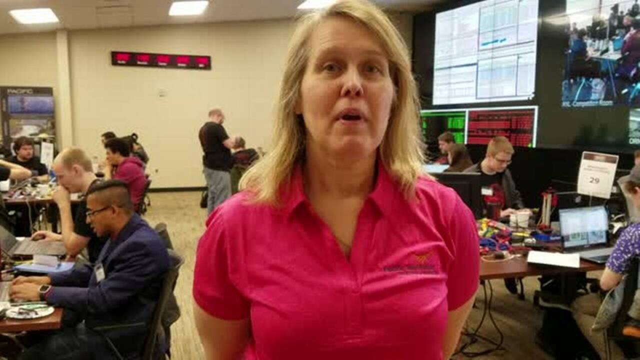 Students practice defending a power grid from hackers