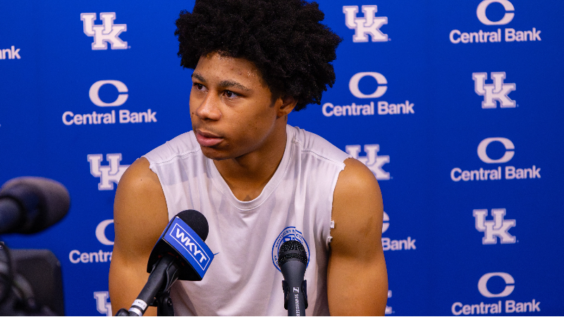 Mason Williams talks about summer practice with Kentucky basketball