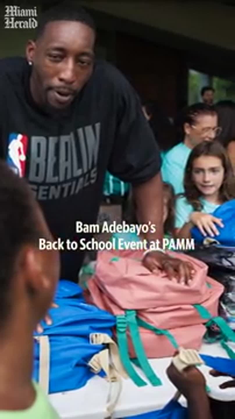 Bam Adebayo's annual back-to-school drive delivers supplies to 3,500 underserved children