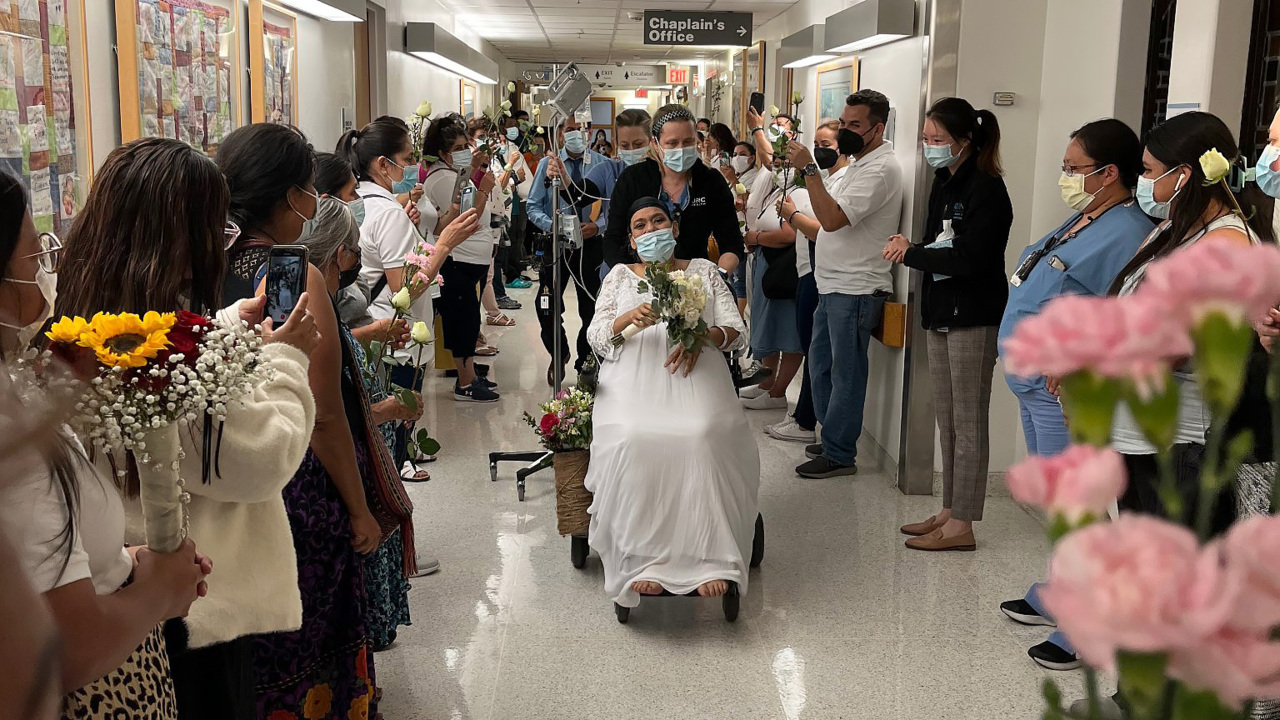 She was too sick to make her wedding. So UNC Hospitals staff brought the wedding to her.