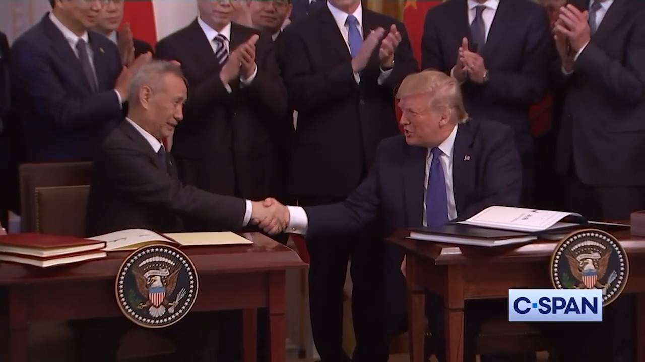 Trump announces trip to China after signing new trade agreement