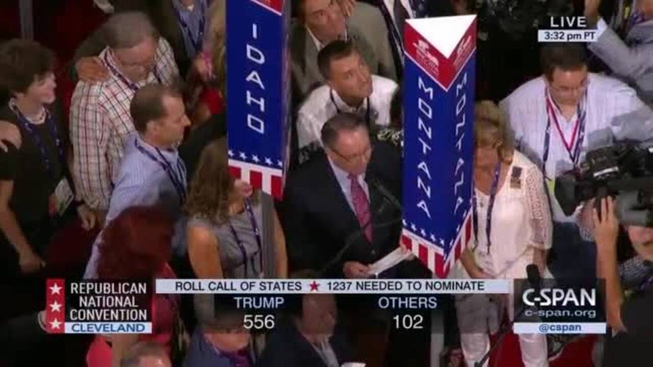 State treasurer Crane reports vote of Idaho delegation at GOP convention