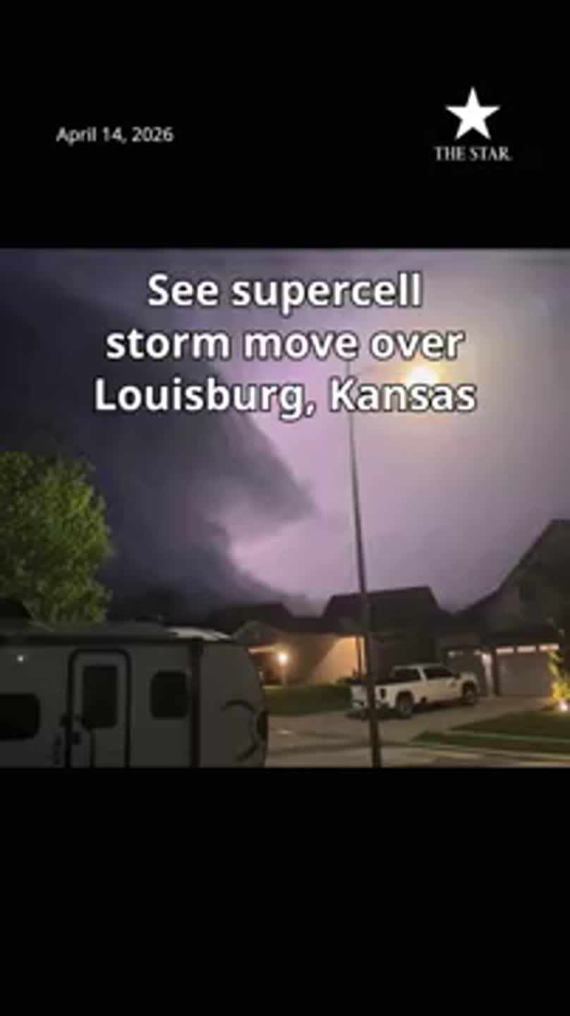 See supercell storm that led to tornadoes over Kansas (Video) | Kansas ...