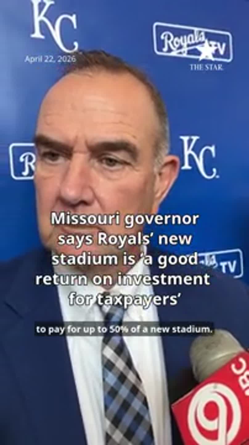 Missouri governor says Royals’ new stadium is ‘a good return on investment for taxpayers’