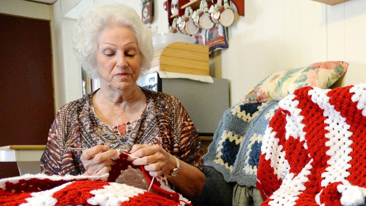 Flag blankets are woman’s way of saluting America’s veterans