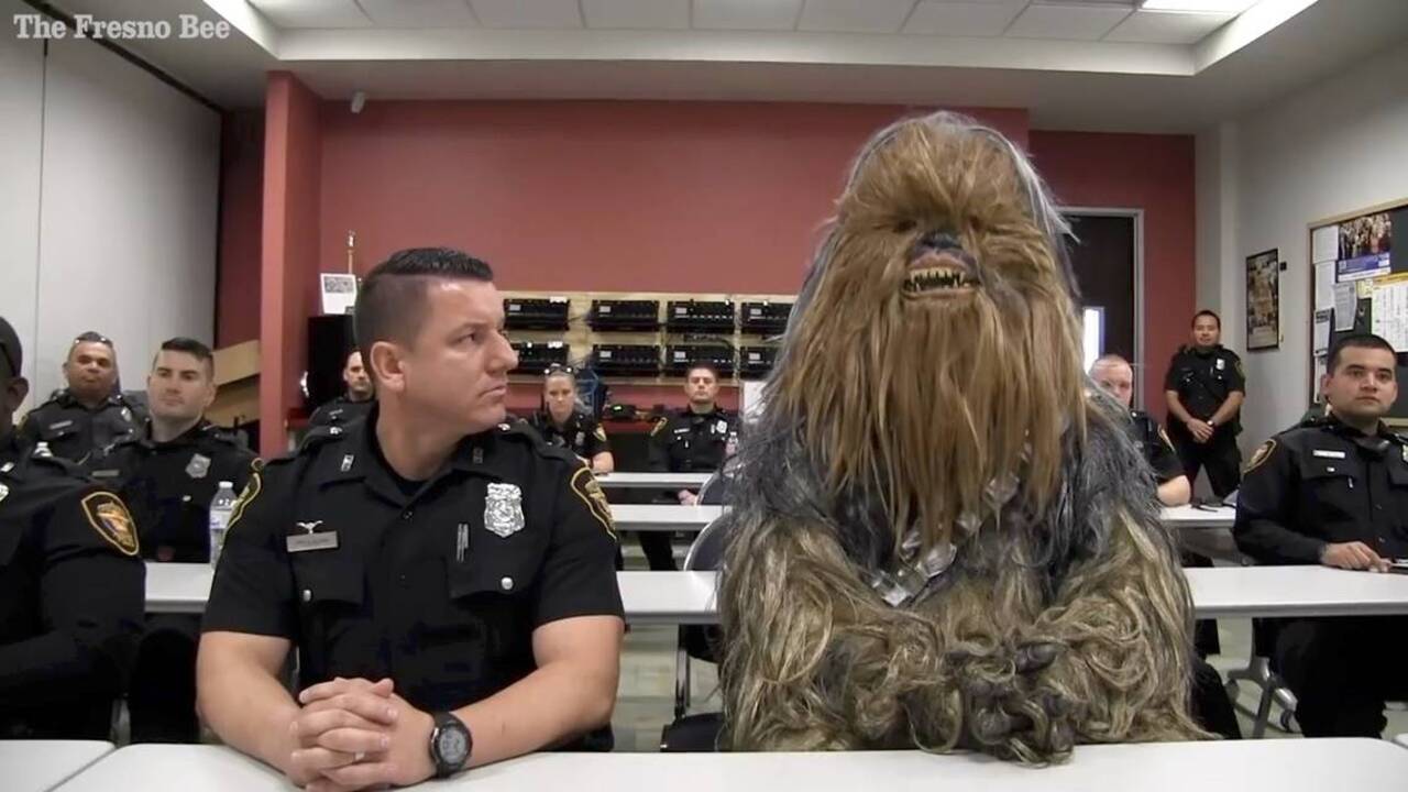 New rookie Wookie Chewbacca makes out-of-this-world appearance in viral recruitment video