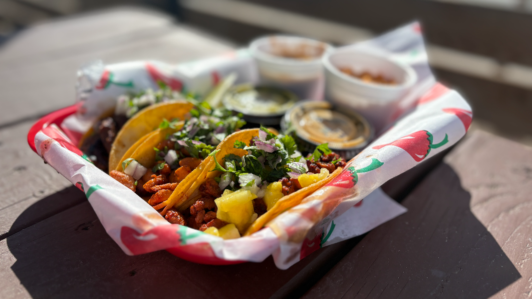 New food truck Serrano's Mexican Street Kitchen operates on a busy Boise street