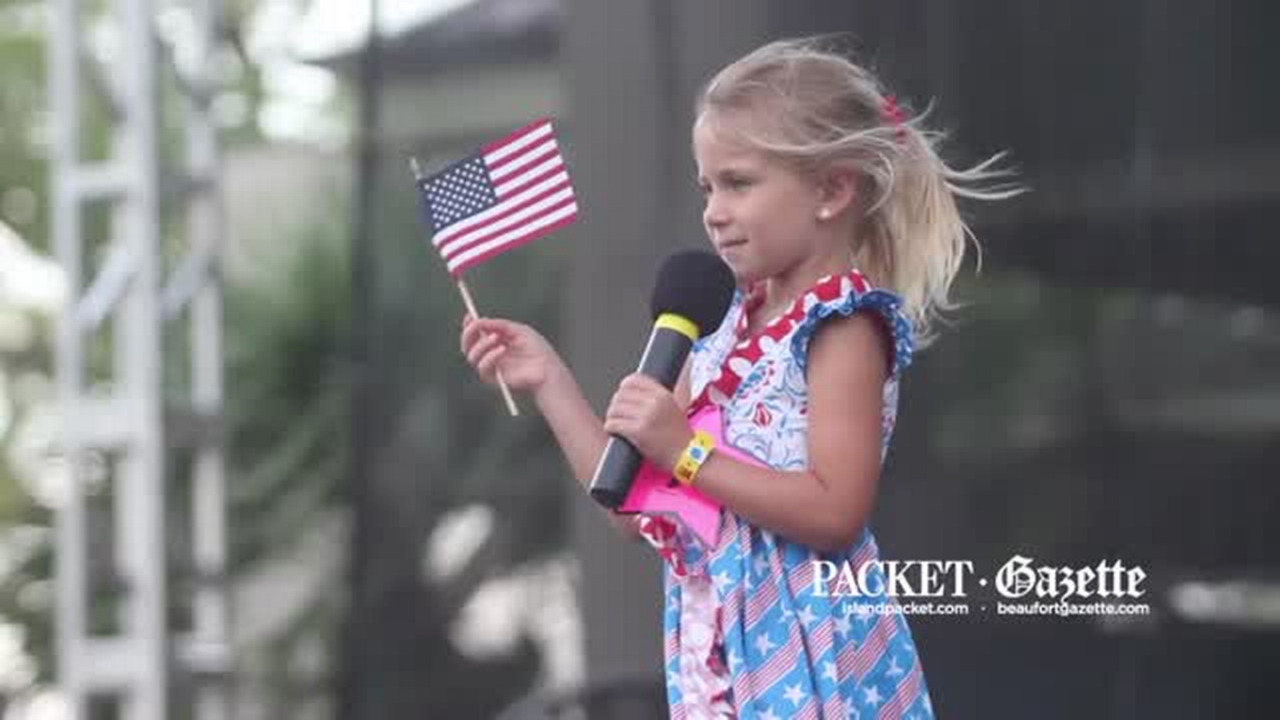 First time talent show performer shows nerves of steel while singing one of her favorite songs