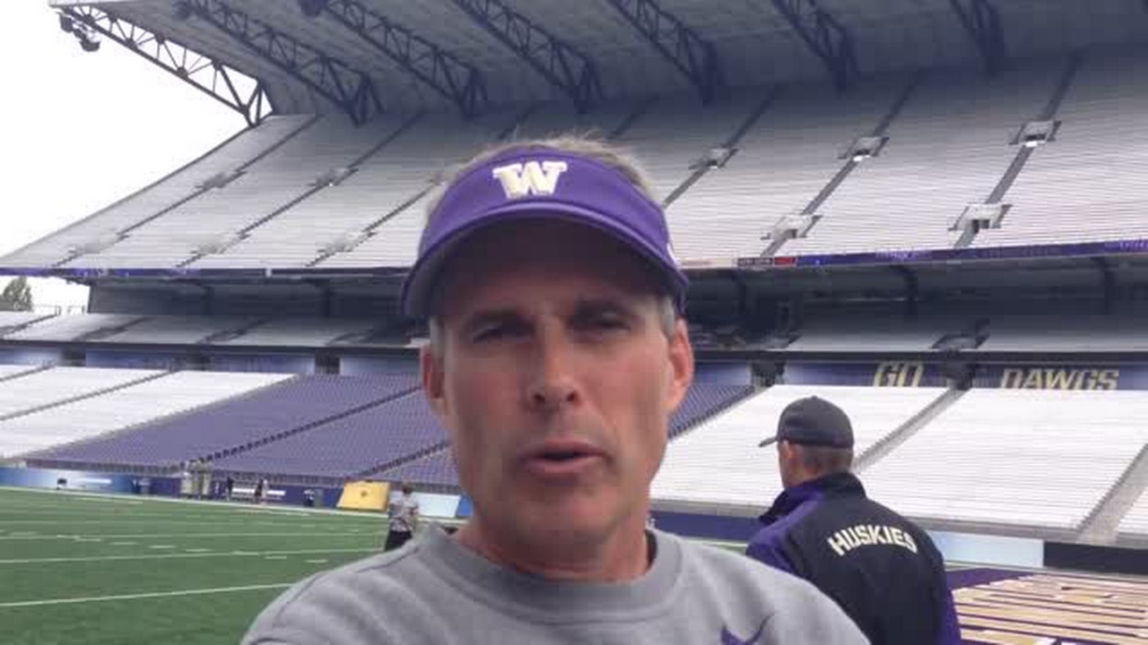 VIDEO: Chris Petersen after Huskies practice on Aug. 20