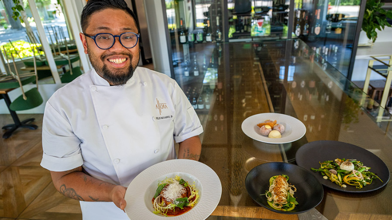 Allora serves an array of vegetarian dishes. Meet the sous chef making them