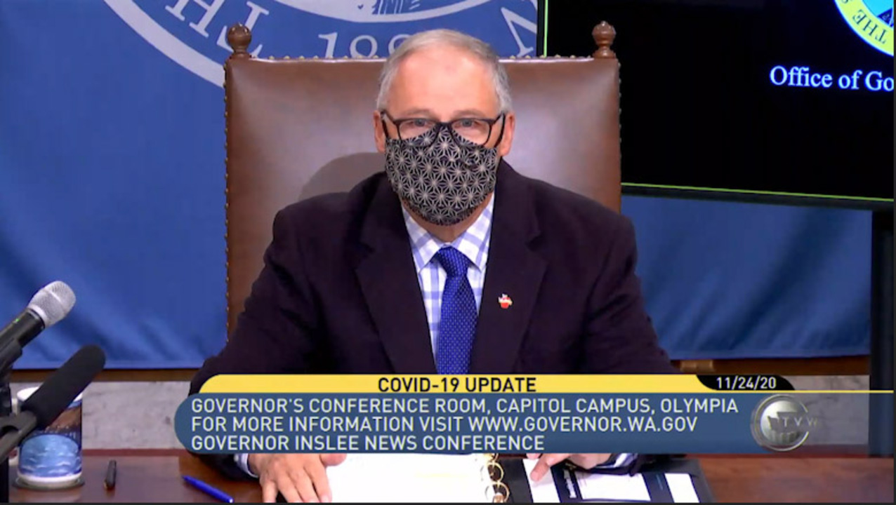 Watch: Washington state Gov. Jay Inslee and health care providers spoke Tuesday (Nov. 24)