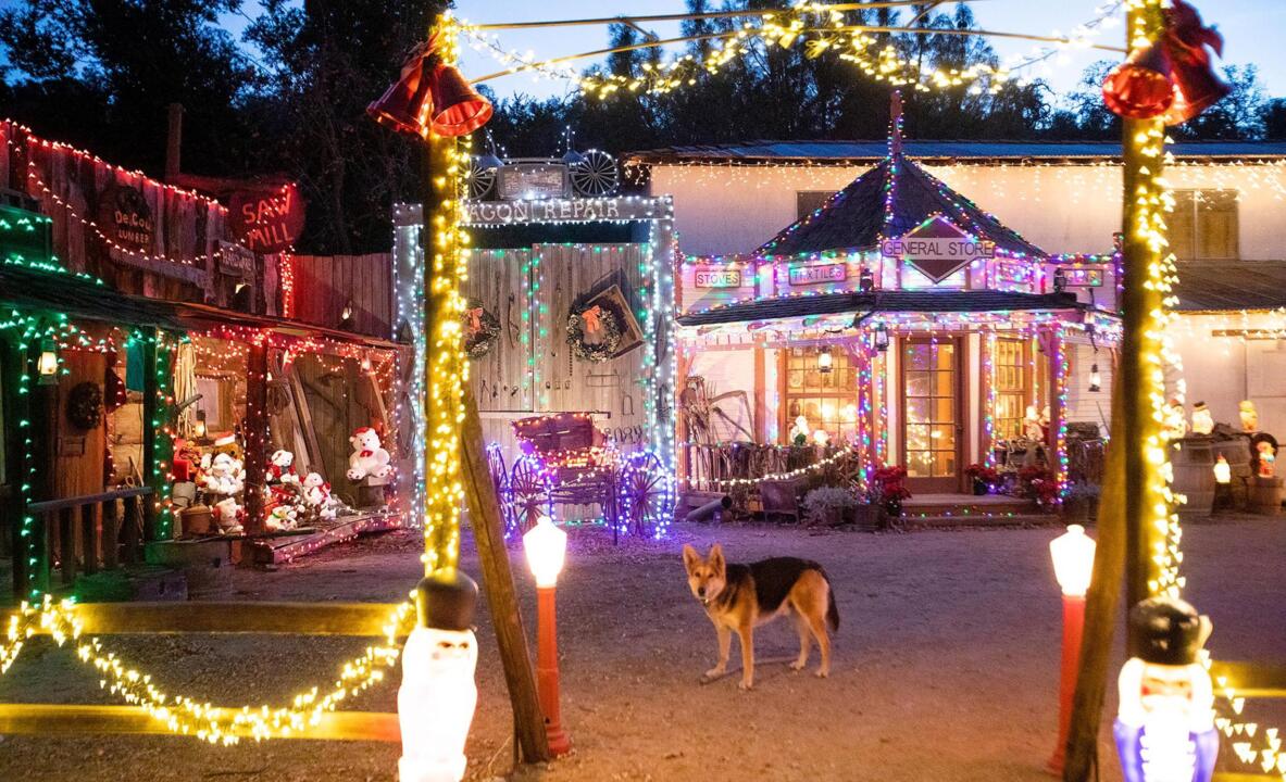 Slo Ranch Fall Fest Drone Video: Fly over SLO County western ranch decorated for Christmas ...