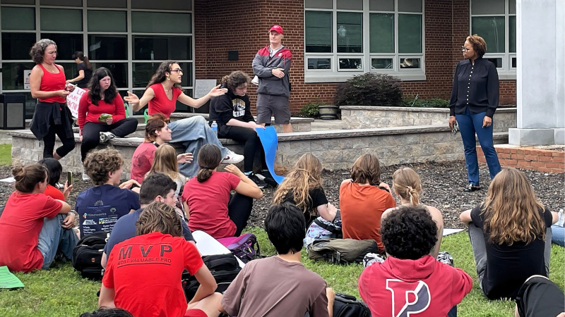 Carrboro students walk out of class to protest principal