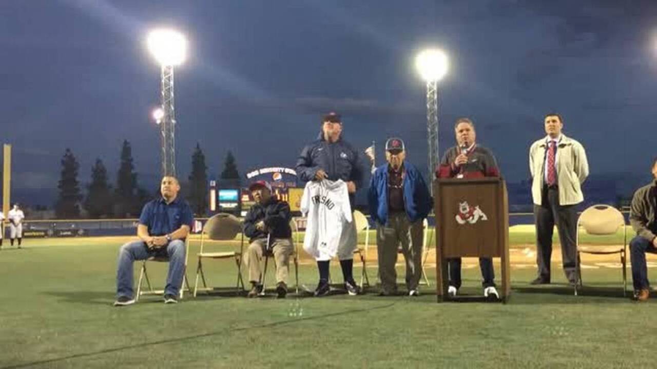 Fresno State baseball retires jersey of Satoshi ‘Fibber’ Hirayama