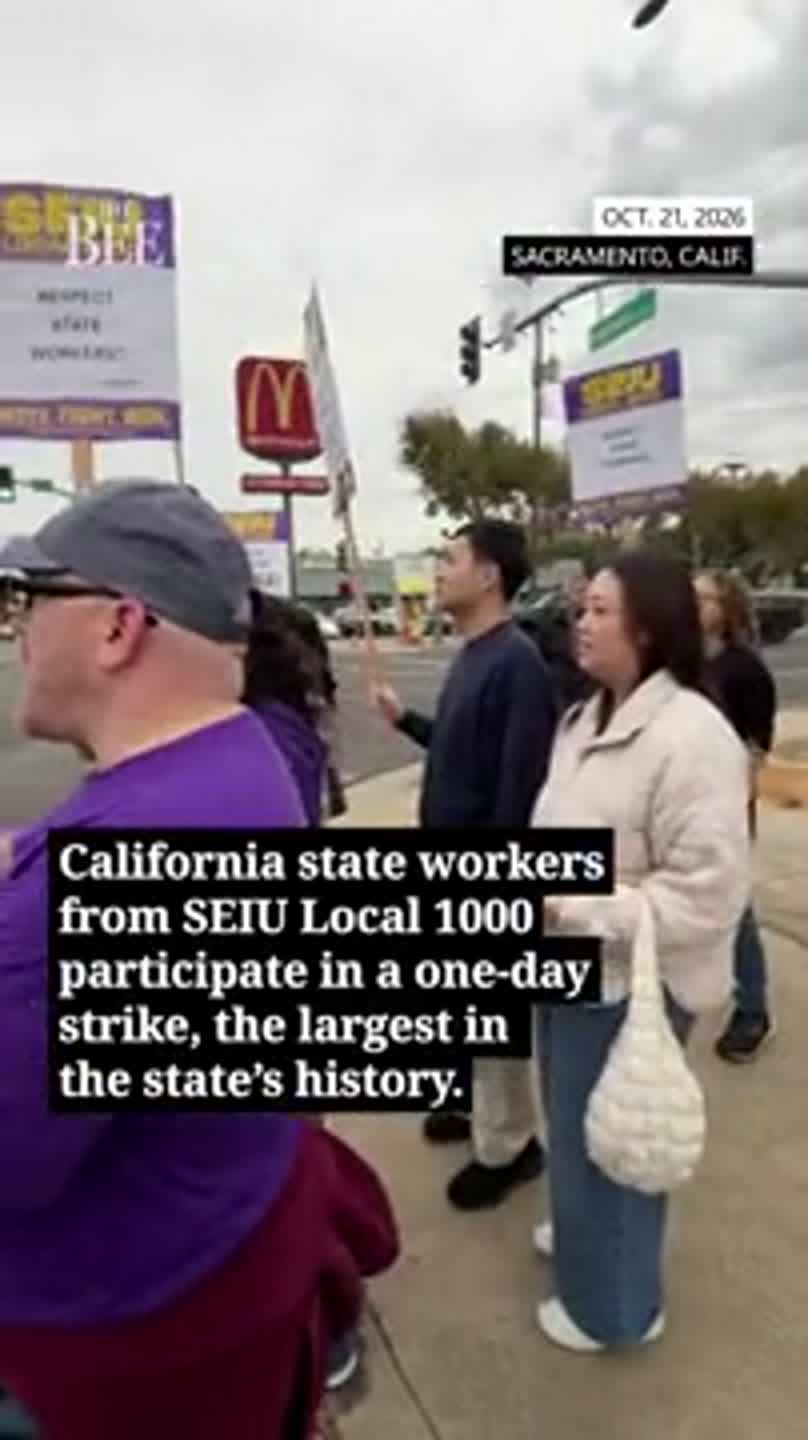See California state workers participate largest strike in state history (Video)