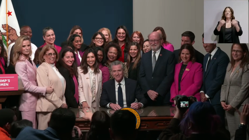 'Dangerous patriarchy': Seibel Newsom chides Trump as women's health bill signed