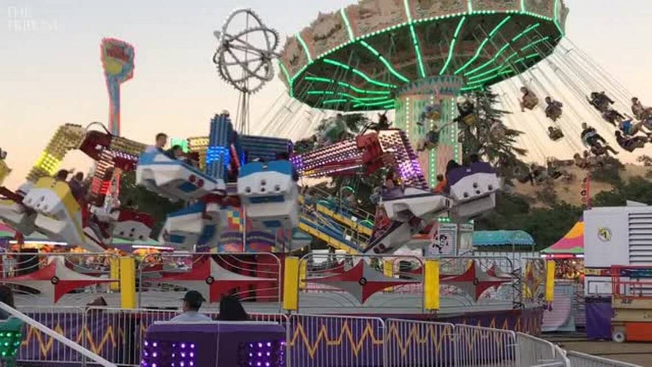 See the rides light up at the California Mid-State Fair
