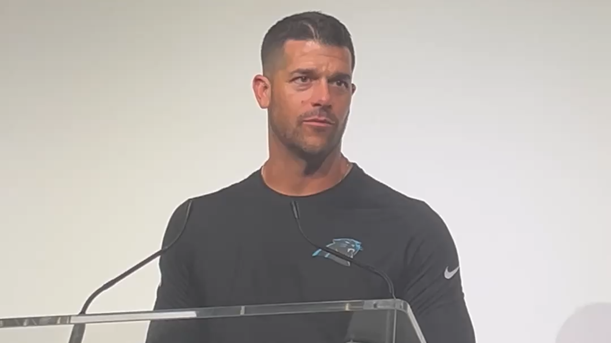 The decision on which wide receivers to cut is "really hard" says Panthers coach Dave Canales